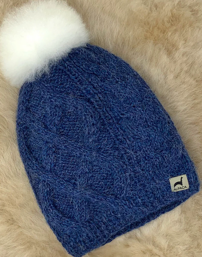 Pom-Pom Cable Alpaca Hat (5+ Color Options) – Living the Dream
