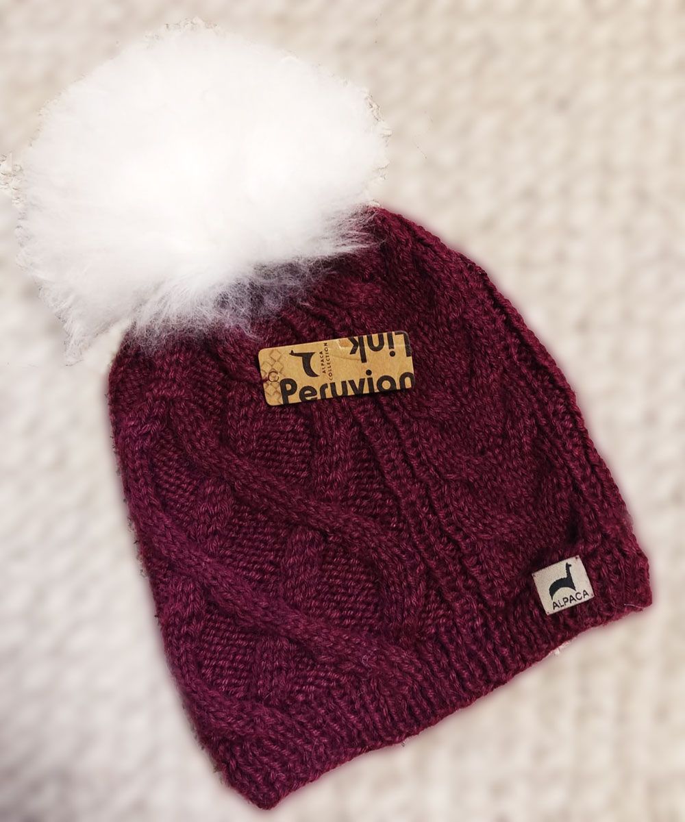 Beartooth Beanie Pom Pom - Custom Designed Alpaca Hats - Baby Alpaca -  Alpacas of Montana