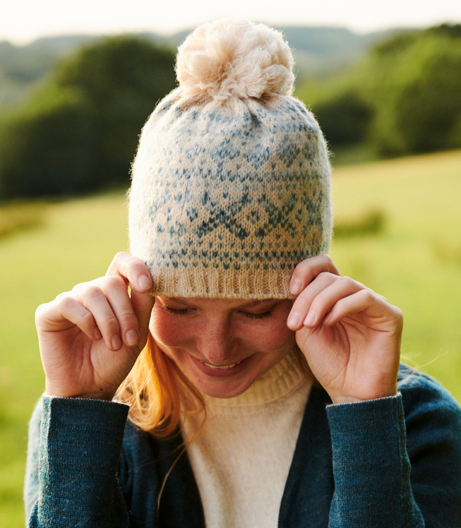 Peruvian Link Baby Alpaca Knit Beanie Hat Pastel Fair Isle Soft Made in Peru NWT Fair Isle Hat – Peruvian Link Alpaca Collection main image 3