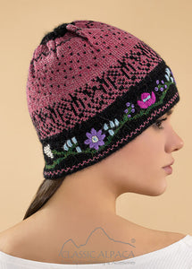 Leaf Embroidered Alpaca Hat (Color Options)