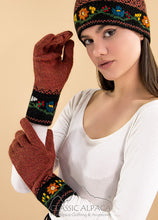 Leaf Embroidered Alpaca Gloves (Color Options)