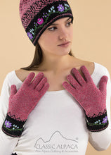 Leaf Embroidered Alpaca Gloves (Color Options)