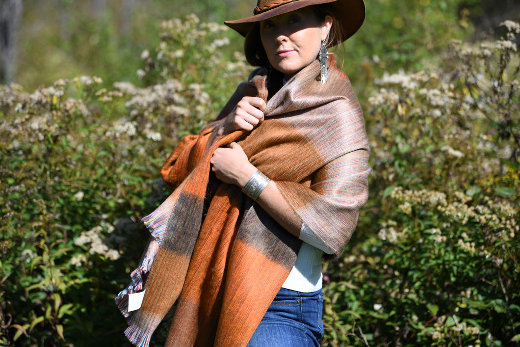 Apple Cider Woven Shawl