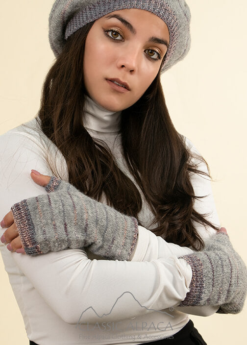 Brushed Alpaca Fingerless Gloves