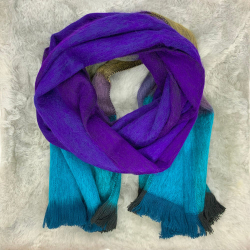 Midnight Fjord Woven Scarf