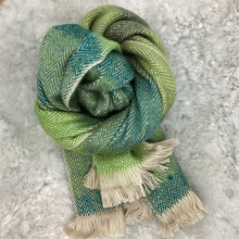 Parakeet Herringbone Woven Scarf