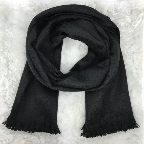 Midnight Black Woven Scarf