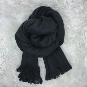 Midnight Black Woven Scarf