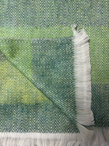 Parakeet Herringbone Woven Shawl