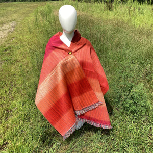 Orange Sherbet Woven Shawl