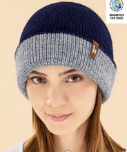 Reversible Knit English Alpaca Hat (Color Options)