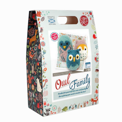 Owl Family Needle Felting Craft Kit