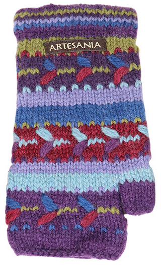Dusk Alpaca Fingerless Gloves