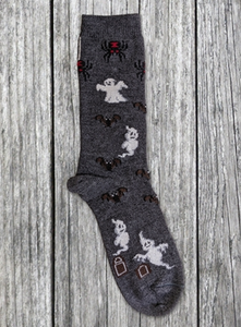 Spooky Pattern Alpaca Socks