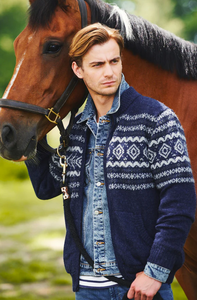 Plaid Lined Alpaca Sweater