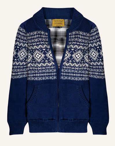 Plaid Lined Alpaca Sweater