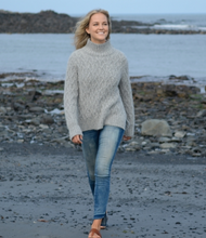 Lattice Cable Alpaca Sweater