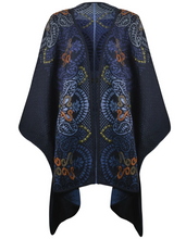 Paisley Reversible Alpaca Ruana