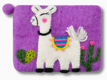 Llama Felted Coin Purse (Color Options)