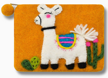 Llama Felted Coin Purse (Color Options)