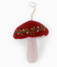 Embroidered Mushroom Ornament
