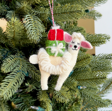 Presents Llama Felt Ornaments