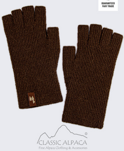 Alpaca Half Finger Gloves