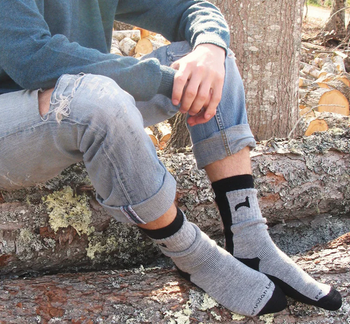 Hiker Alpaca Socks (Black)