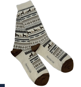 Alpaca Print Crew Socks (10+ Color Options)