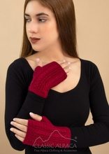 Alpaca Cable Fingerless Gloves (10+ Color Options)