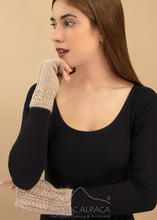 Alpaca Cable Fingerless Gloves (10+ Color Options)