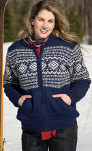 Plaid Lined Alpaca Sweater