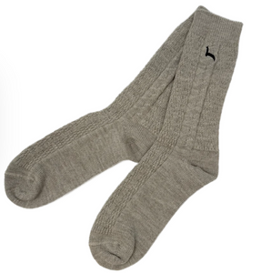 Cable Dress Alpaca Socks (Color Options)