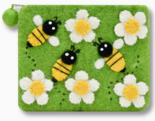 Buzzing Bee Felted Coin Purse (Color Options)
