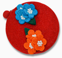 Round Flower Felted Coin Purse (Options)