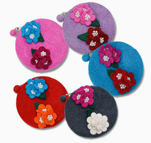 Round Flower Felted Coin Purse (Options)
