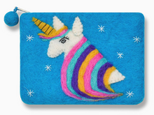 Unicorn Felted Coin Purse (Color Options)