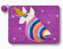 Unicorn Felted Coin Purse (Color Options)