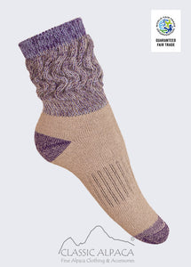 Tri-Color Therapeutic Alpaca Crew Sock (Color Options)