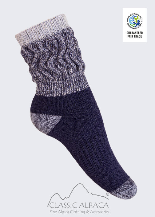 Tri-Color Therapeutic Alpaca Crew Sock (Color Options)