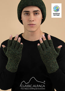 Alpaca Half Finger Gloves