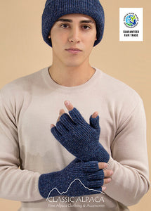 Alpaca Half Finger Gloves