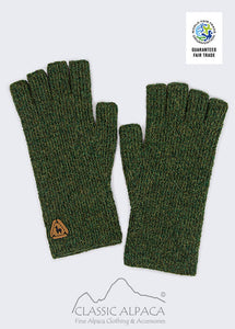 Alpaca Half Finger Gloves