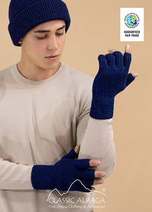 Alpaca Half Finger Gloves