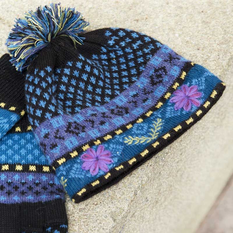 Blue Meadow Lined Alpaca Hat