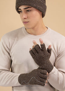 Alpaca Half Finger Gloves