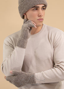 Alpaca Half Finger Gloves