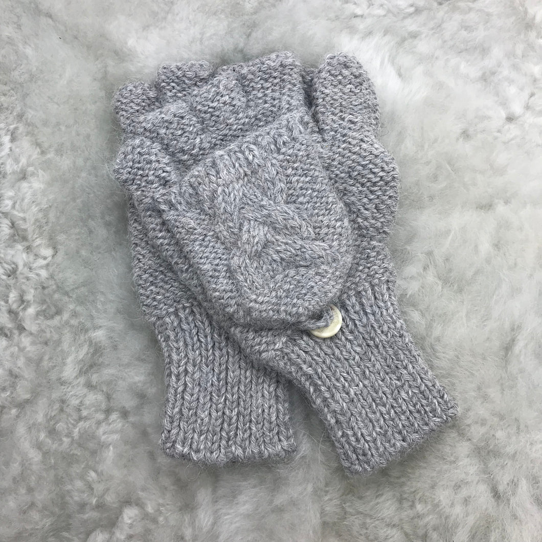 Cable Knit Alpaca Glittens (9 Color Options)