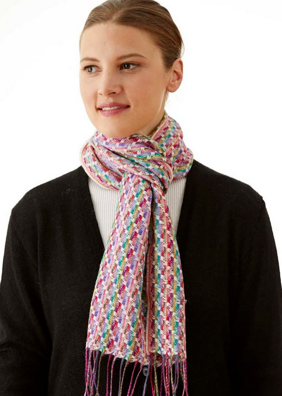 Multicolor Woven Alpaca Scarf (6 Color Options)