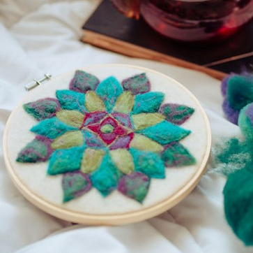 felt succulent craft kit Mandala Succulent Needle Felting Kit – Living the Dream Alpaca Farm